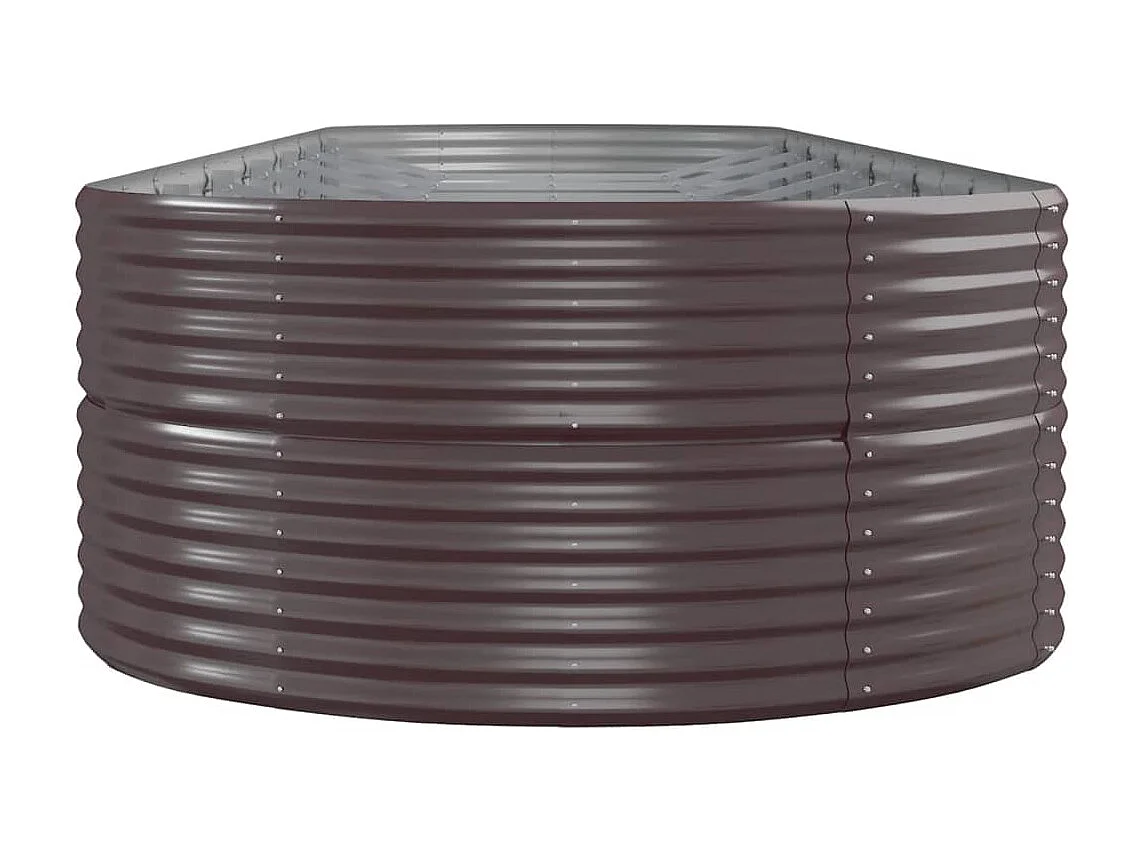 Lit surélevé de jardin Acier enduit de poudre marron