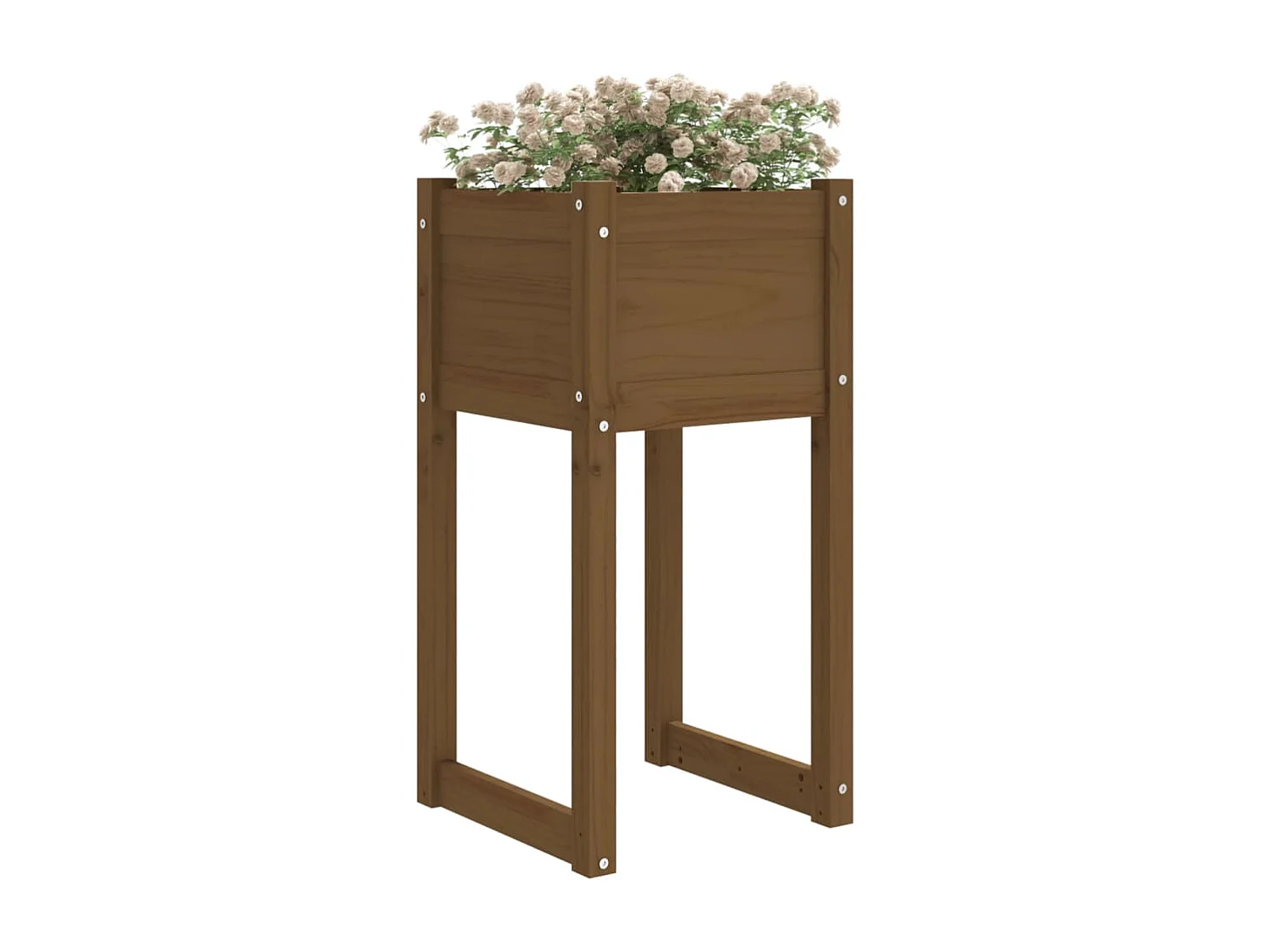 Jardinière Marron miel 40x40x81 cm Bois massif de pin