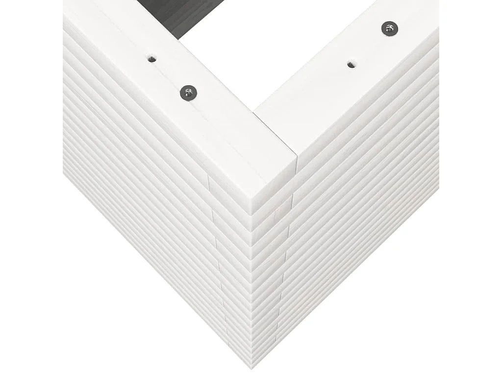 Vaso/floreira de jardim 110x40x68,5 cm pinho maciço branco