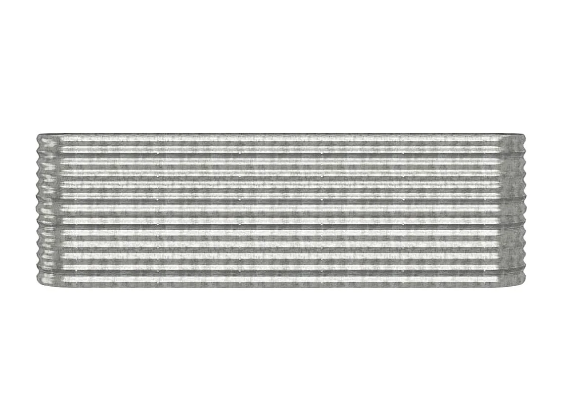 Lit surélevé de jardin Acier enduit de poudre Argenté