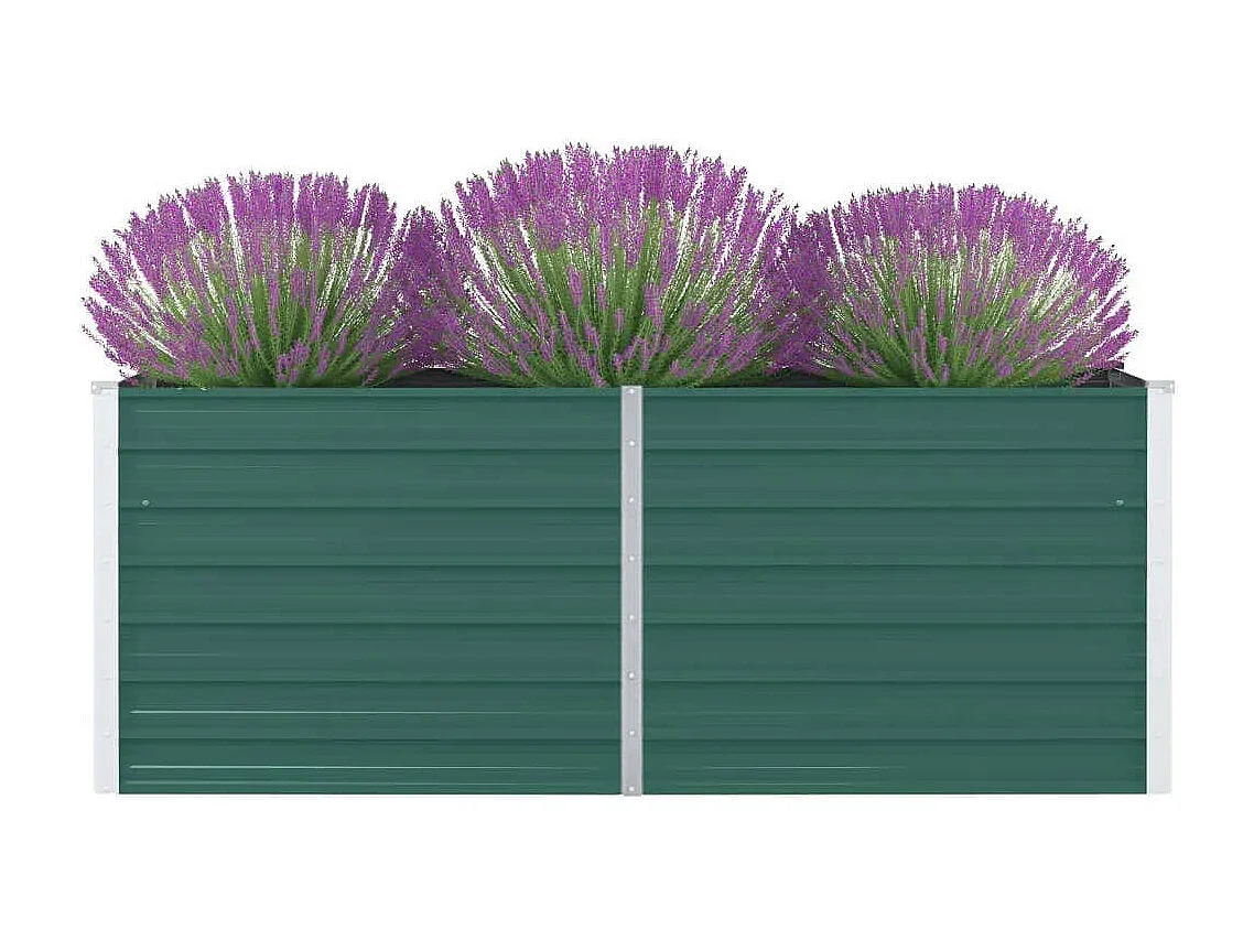 Jardinière 160 x 80 x 45 cm Acier galvanisé Vert