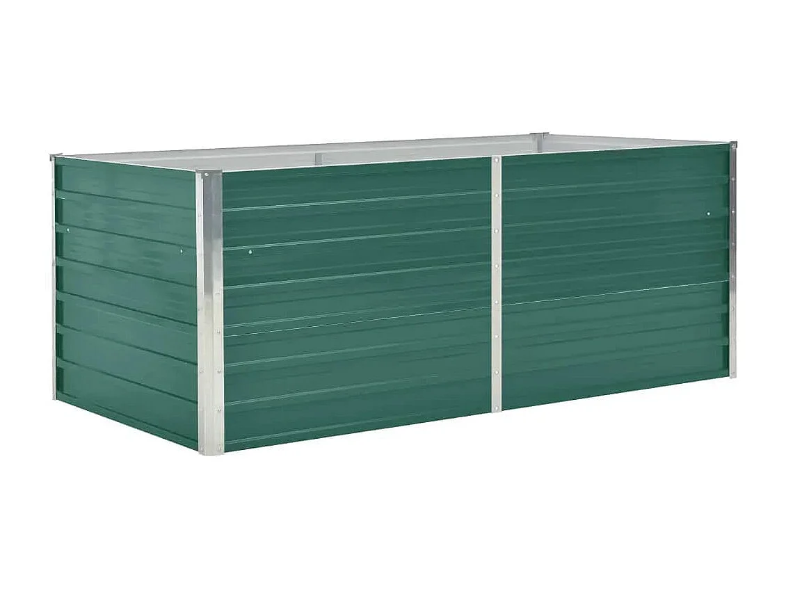 Jardinière 160 x 80 x 45 cm Acier galvanisé Vert