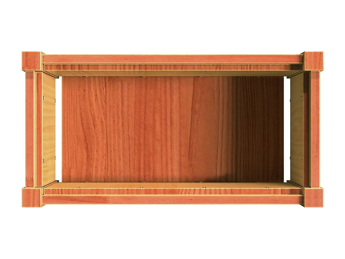 Vasos/floreiras de jardim 2 peças pinho maciço castanho cera