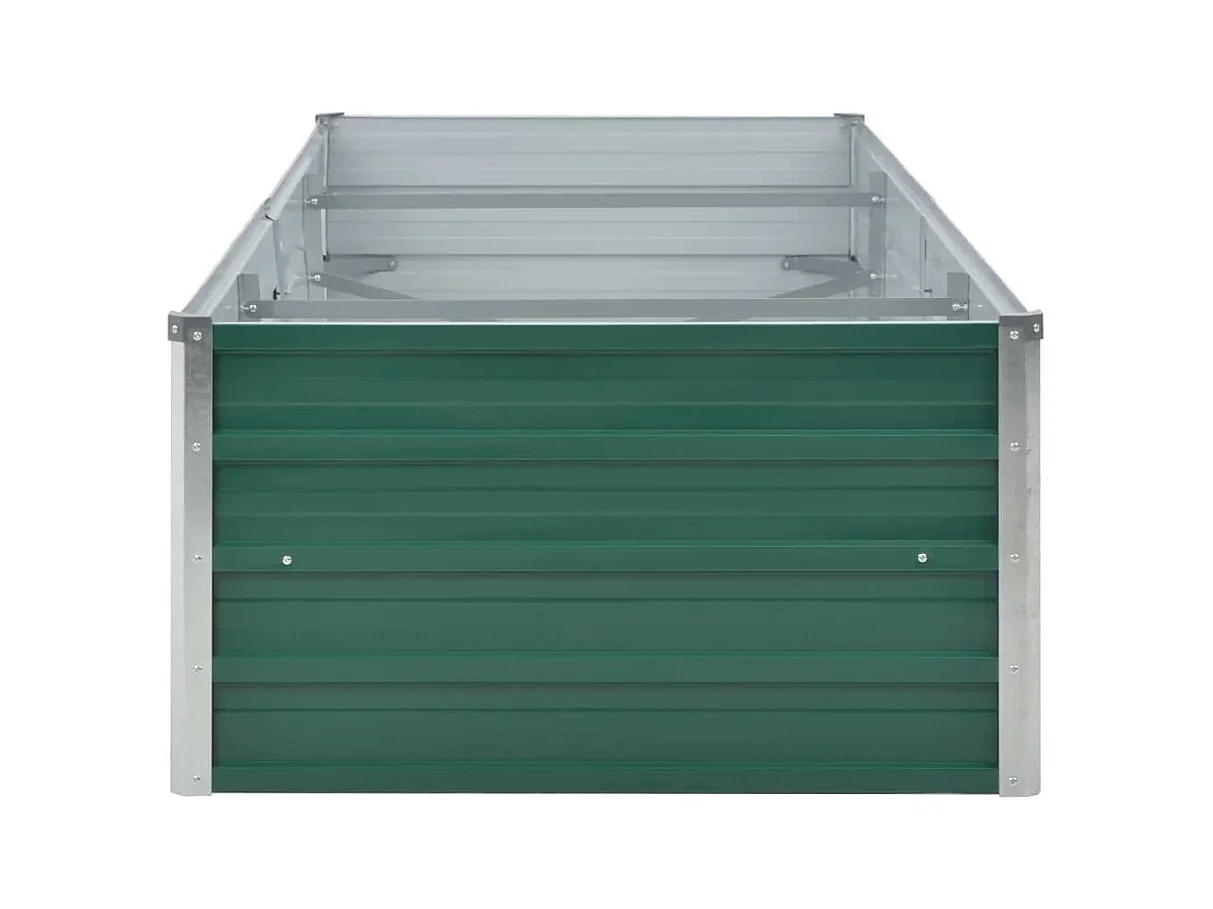 Lit surélevé de jardin Acier galvanisé 240x80x45 cm Vert