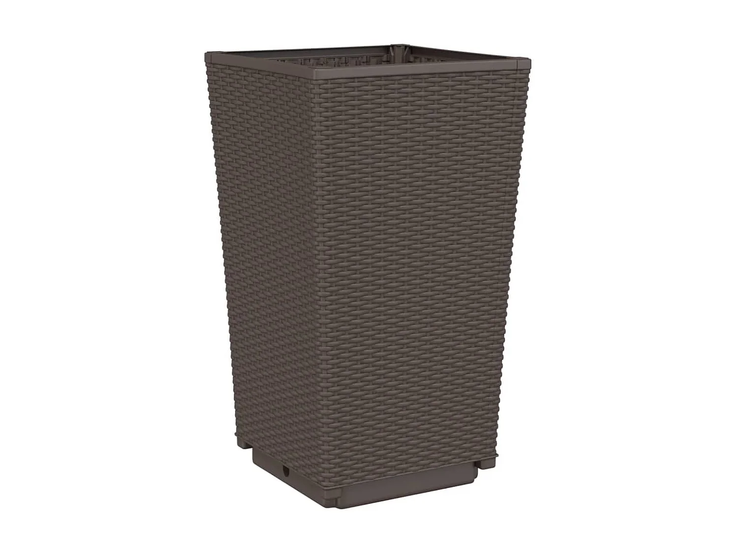 Vasos/floreiras 4 peças 32,5x32,5x57 cm PP castanho