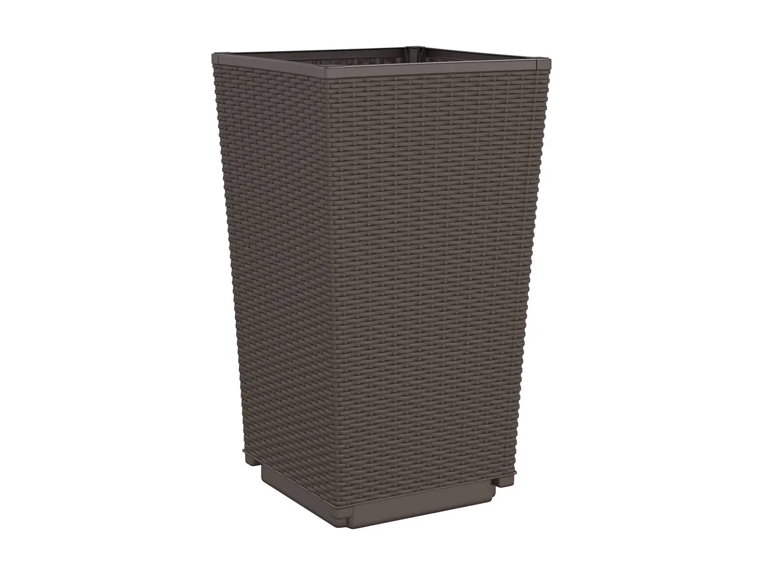 Vasos/floreiras 4 peças 32,5x32,5x57 cm PP castanho