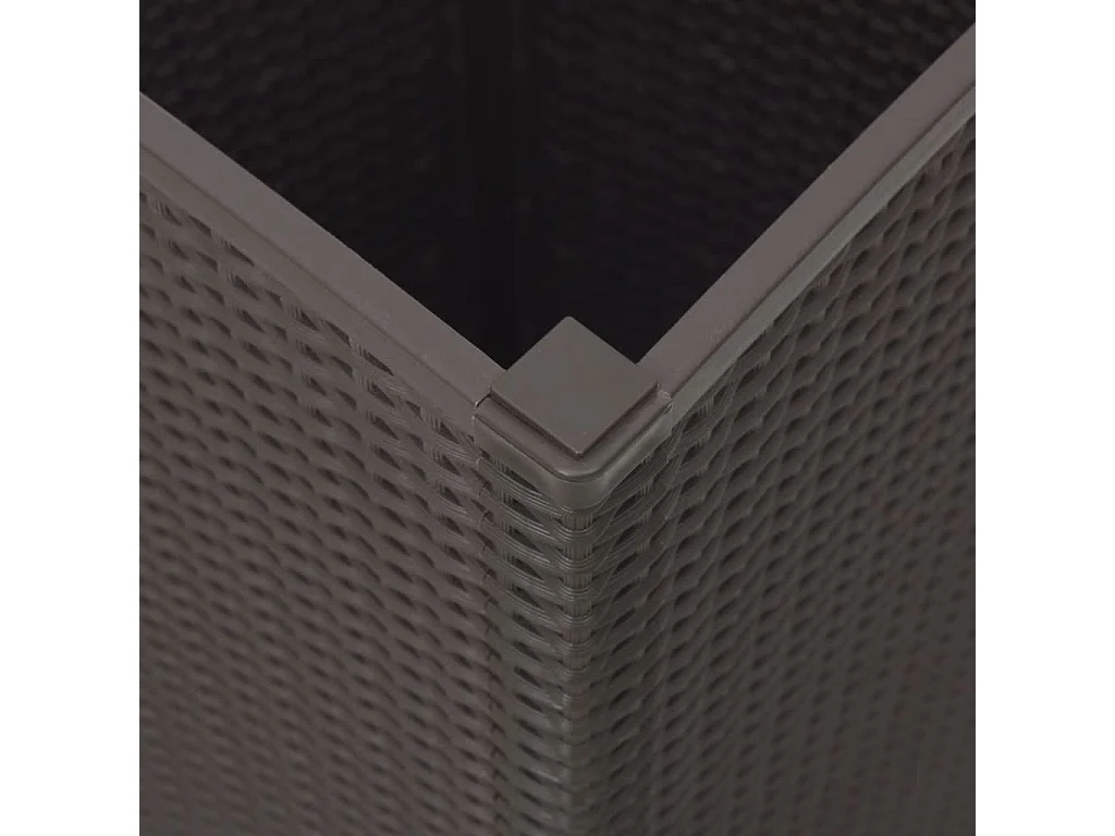 Vasos/floreiras 4 peças 32,5x32,5x57 cm PP castanho