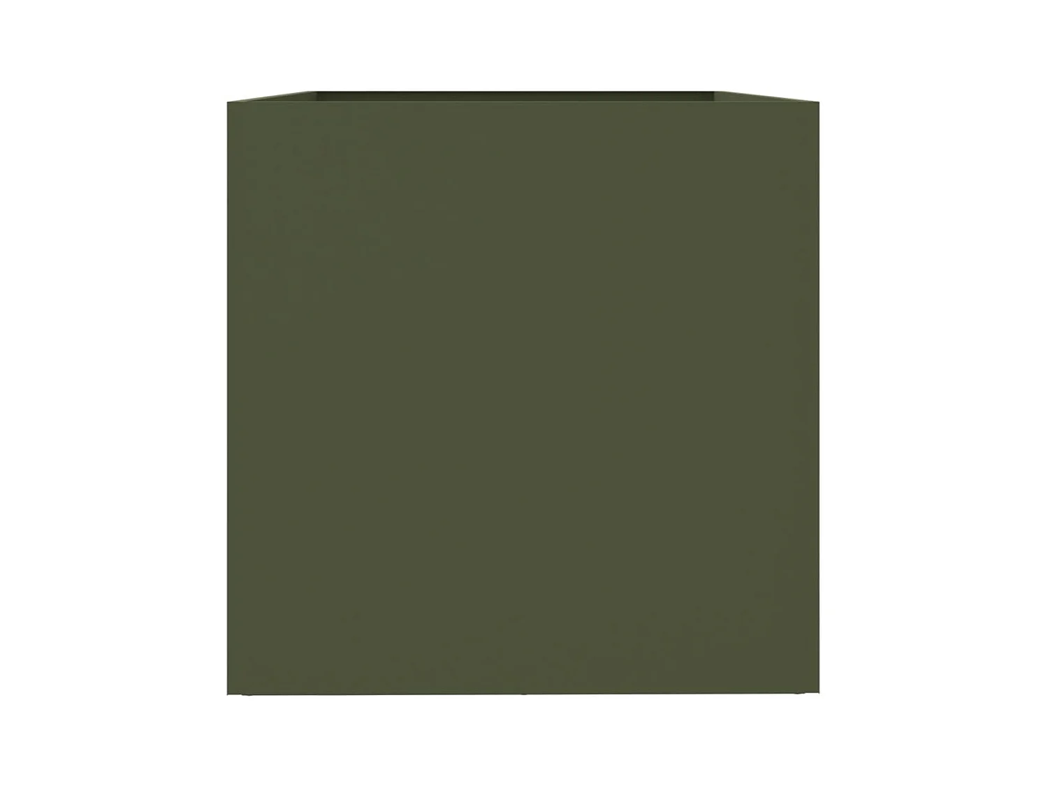 Jardinière vert olive 62x40x39 cm acier laminé à froid