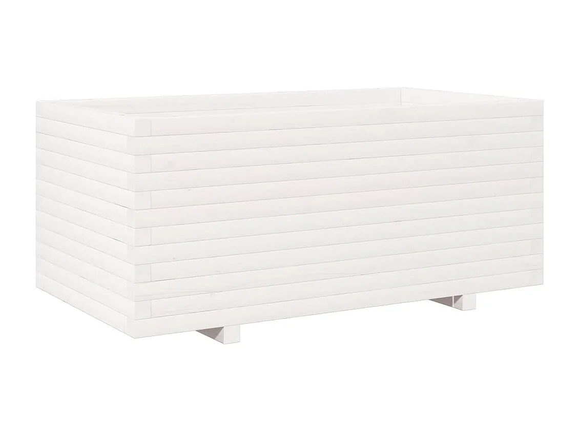 Jardinera madera maciza de pino blanco 110x60x49,5 cm