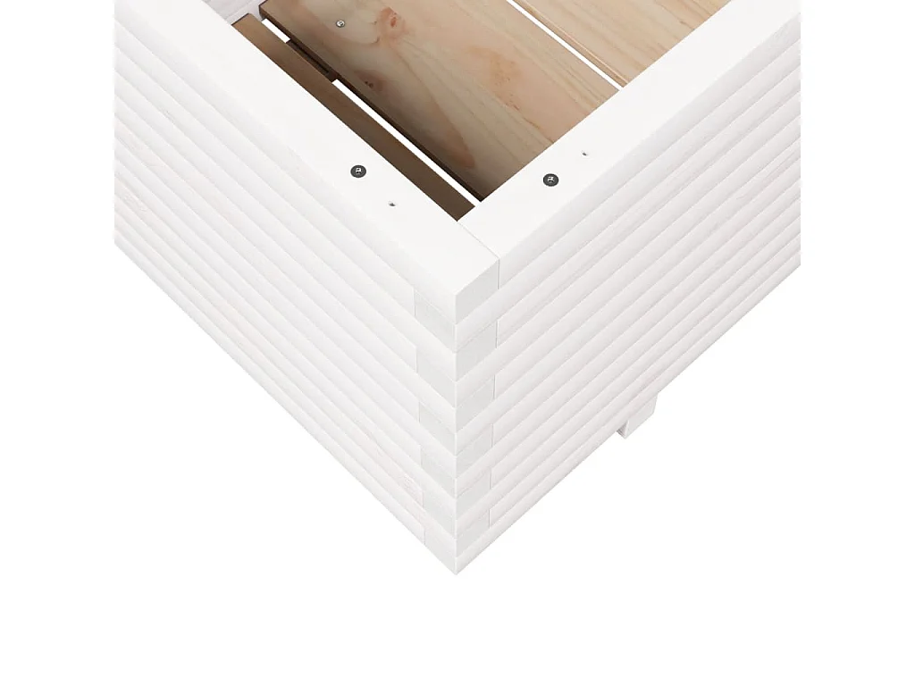 Jardinera madera maciza de pino blanco 110x60x49,5 cm