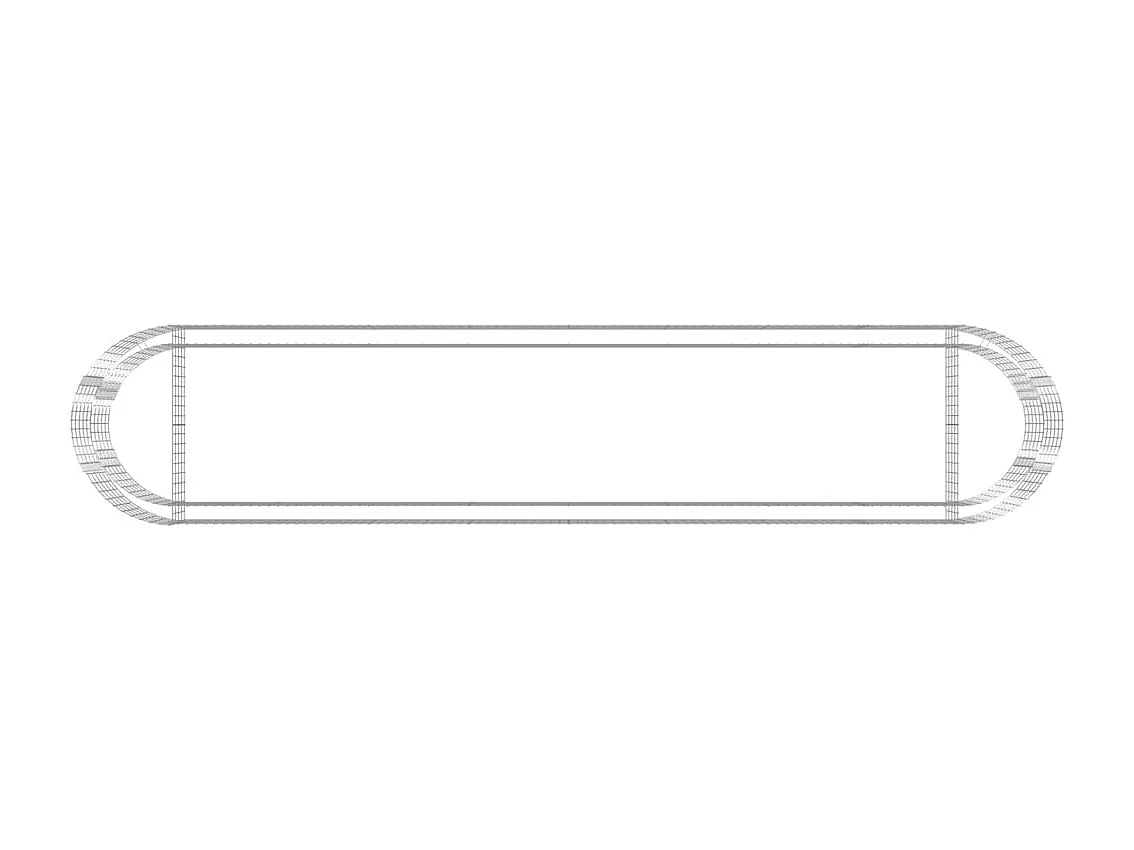 Lit surélevé à gabion Fer galvanisé 500x100x50 cm