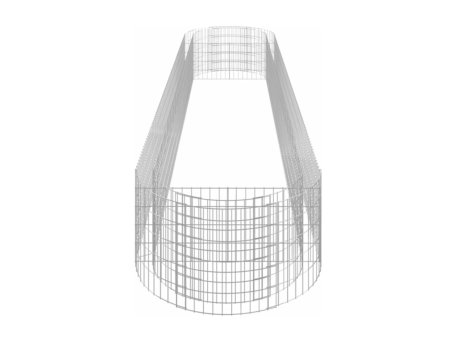 Lit surélevé à gabion Fer galvanisé 500x100x50 cm