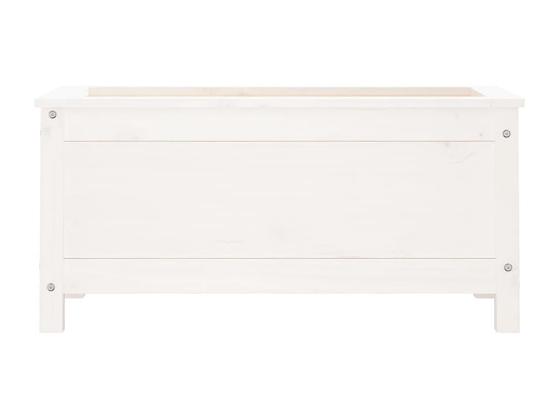 Jardinera madera maciza de pino blanco 82,5x40x39 cm