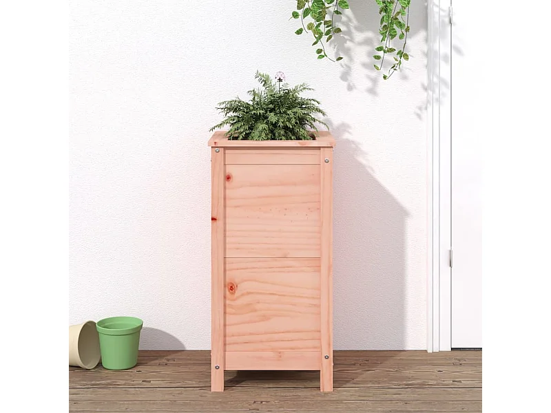 Jardinera madera maciza de abeto Douglas 40x40x78 cm