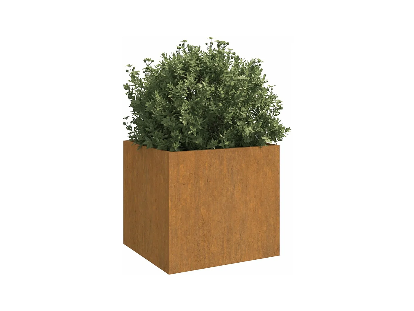 Vaso/floreira 42x40x39 cm aço corten