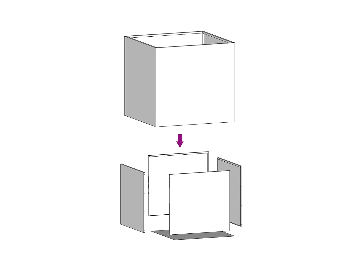 Vaso/floreira 42x40x39 cm aço corten