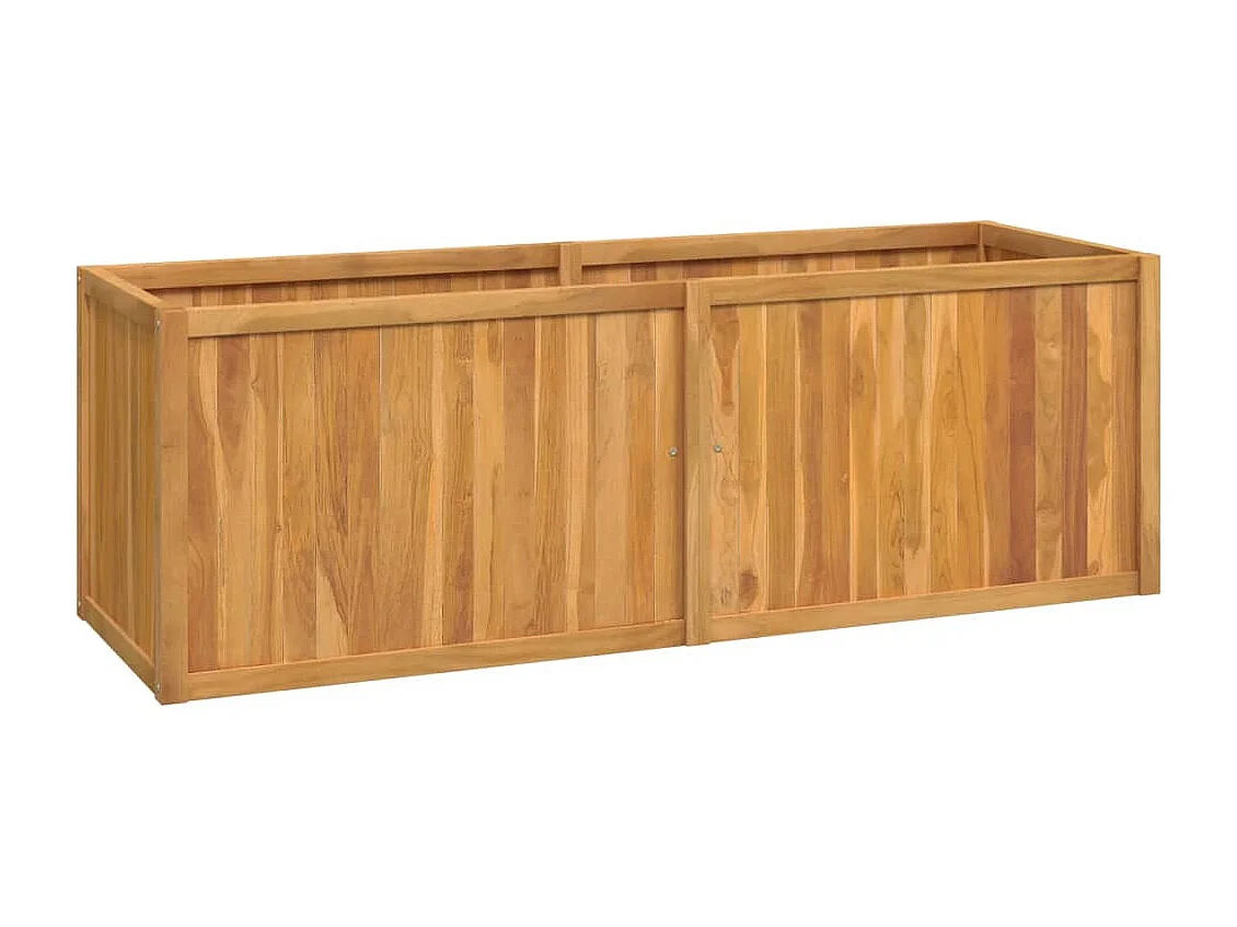 Canteiro elevado 150x50x50 cm madeira de teca maciça