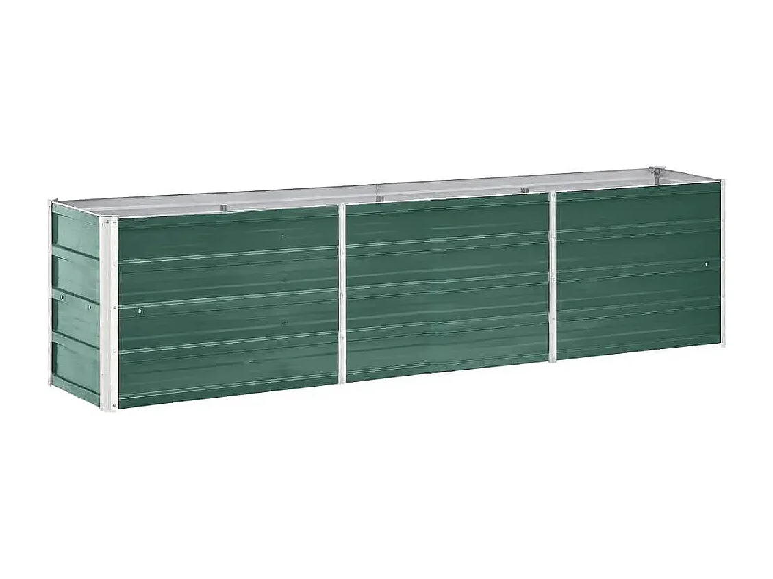 Lit surélevé de jardin Acier galvanisé 240x40x45 cm Vert