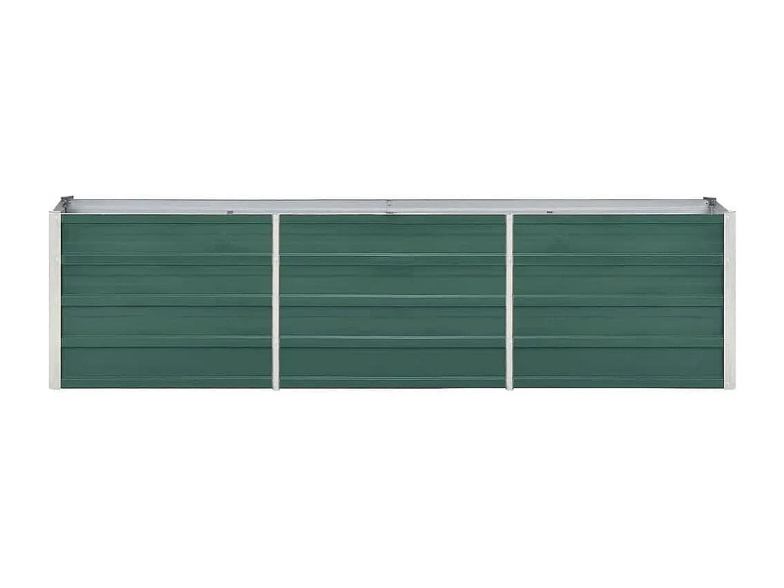 Lit surélevé de jardin Acier galvanisé 240x40x45 cm Vert
