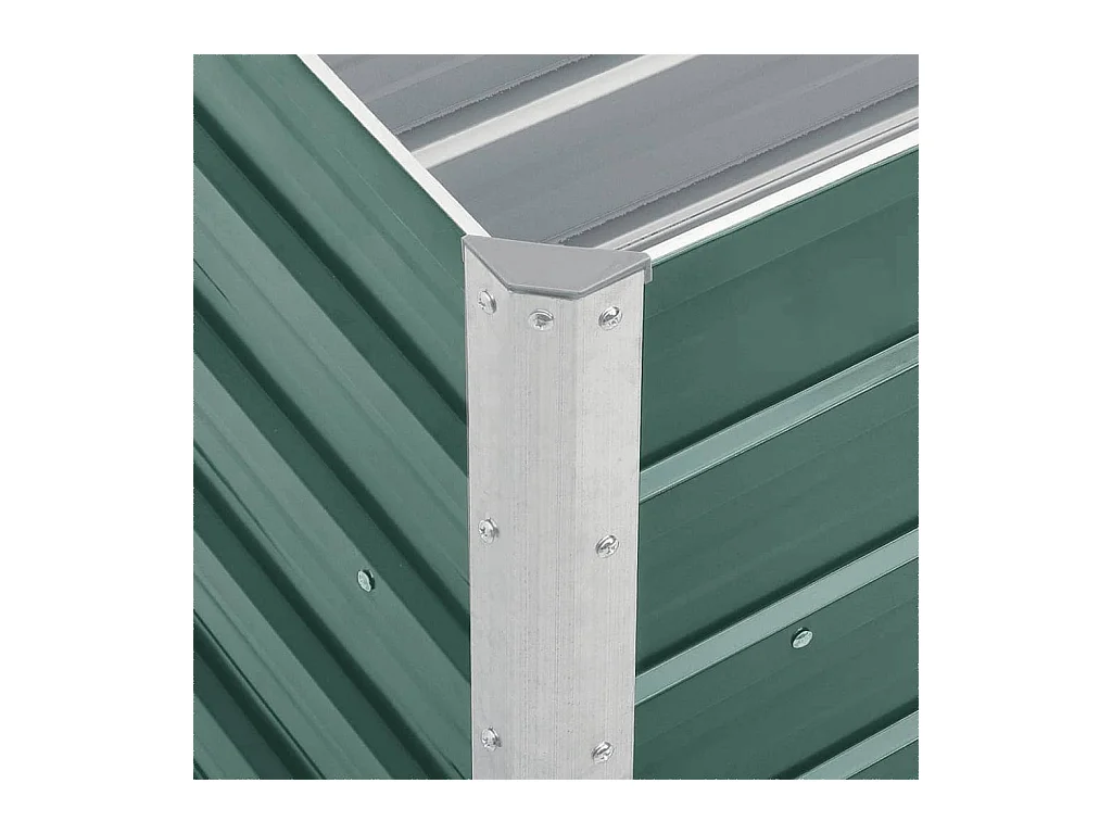 Lit surélevé de jardin Acier galvanisé 240x40x45 cm Vert
