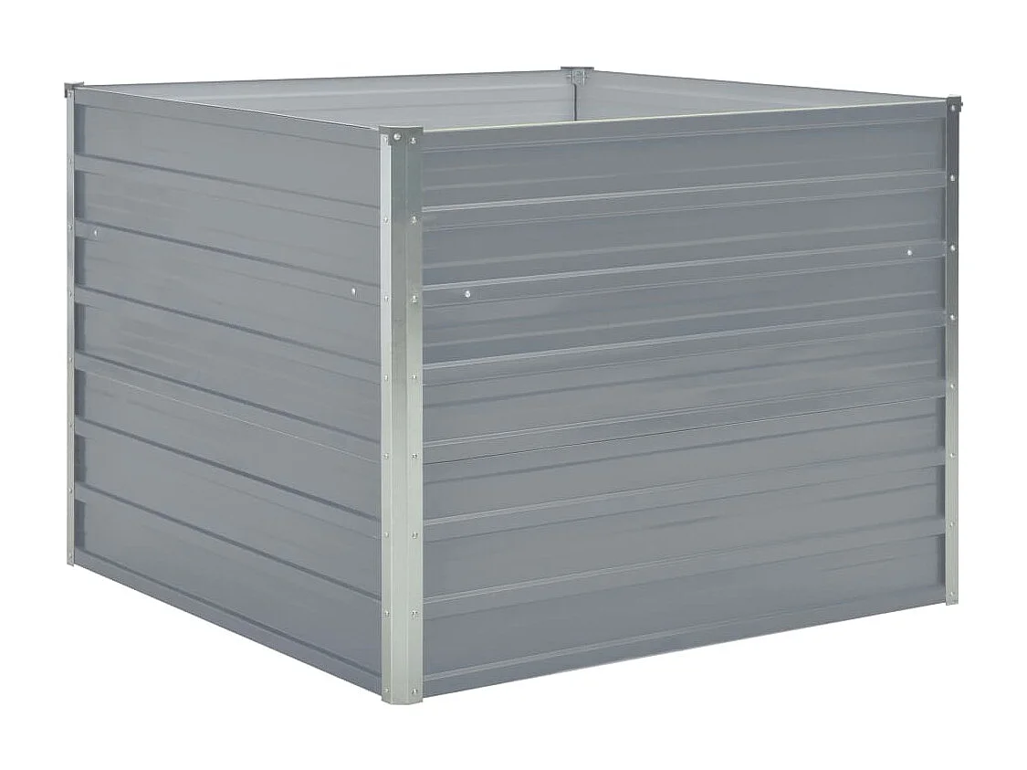 Jardinera elevada 100x100x77 cm acero galvanizado gris