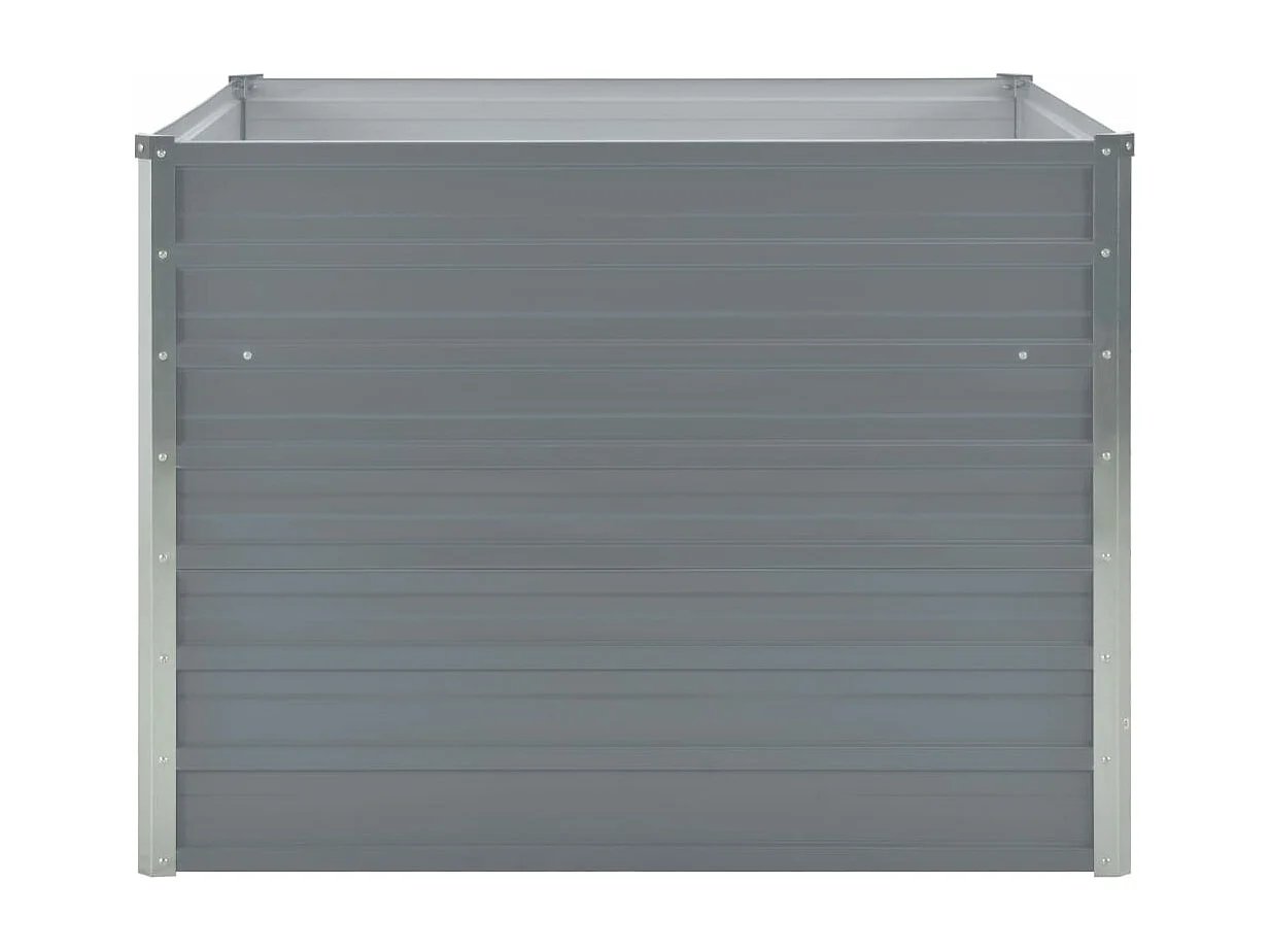 Jardinera elevada 100x100x77 cm acero galvanizado gris