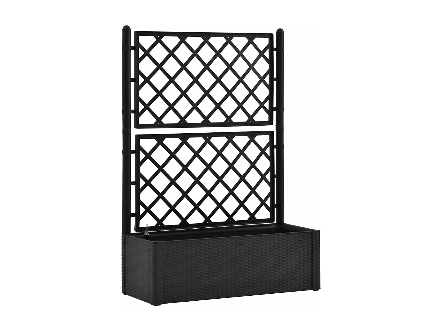 Arriate con enrejado y sistema de riego automático antracita