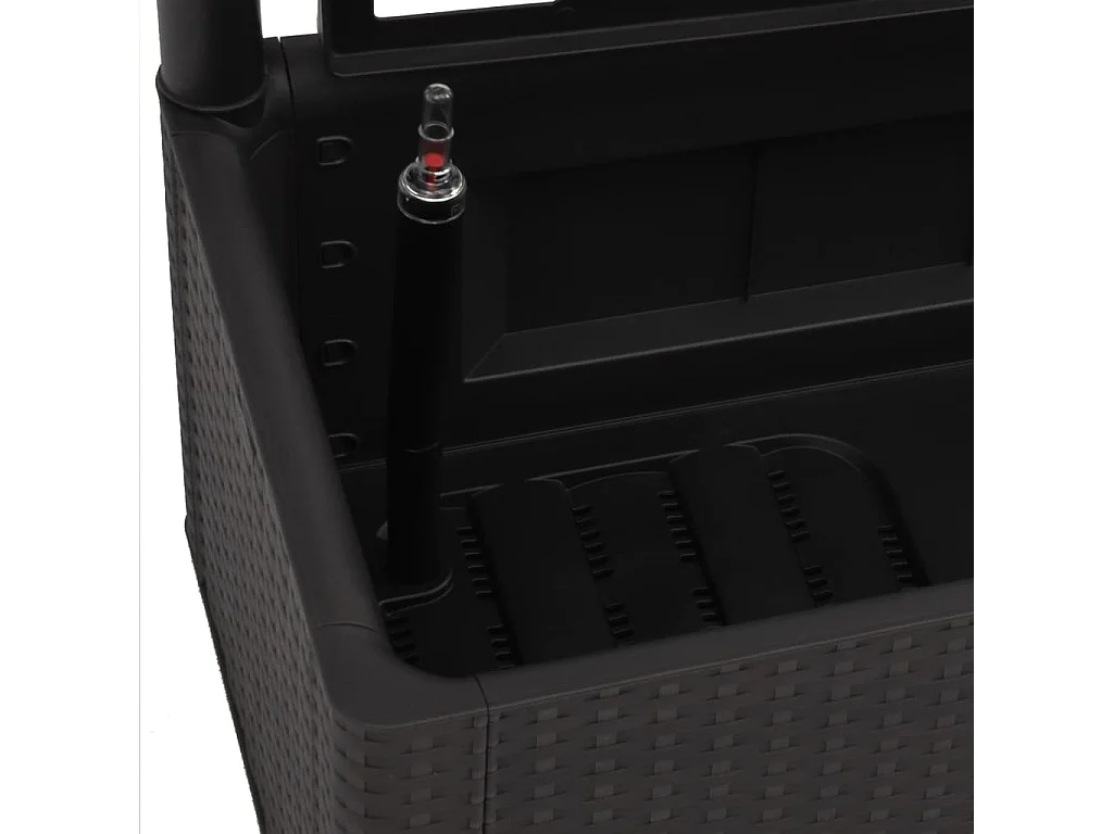 Arriate con enrejado y sistema de riego automático antracita