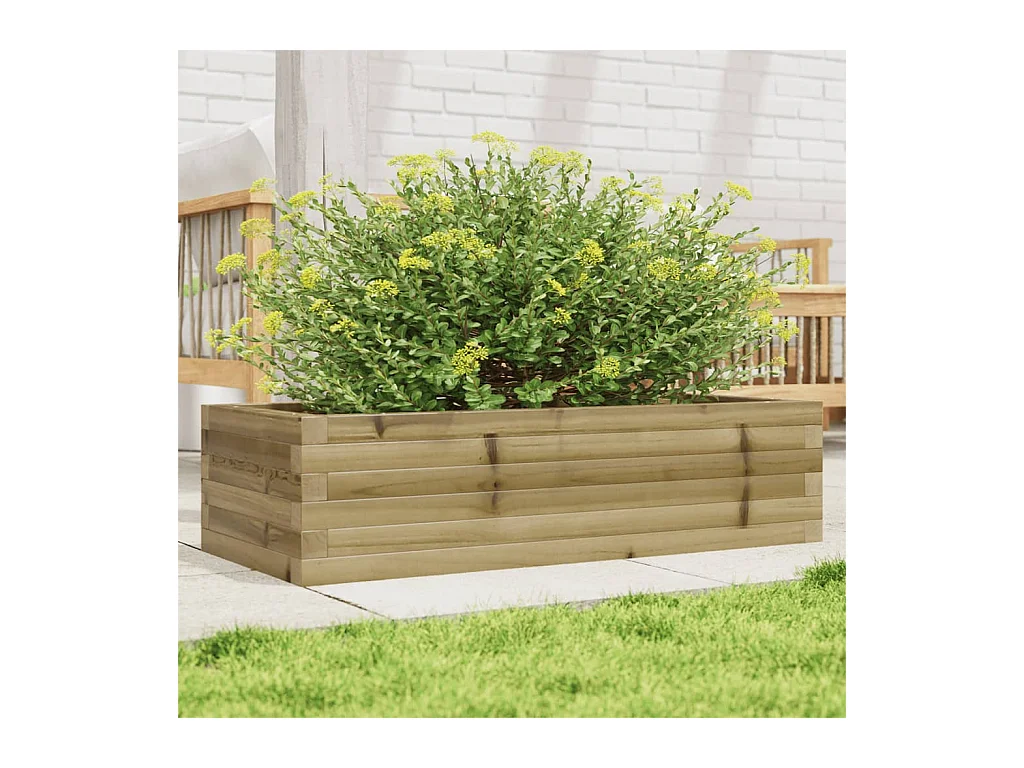 Jardinière 90x40x23 cm bois de pin imprégné