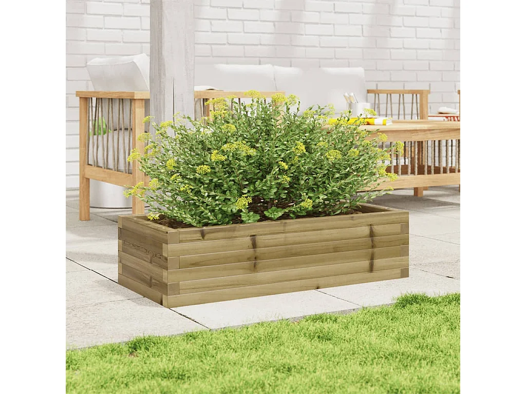 Jardinière 90x40x23 cm bois de pin imprégné