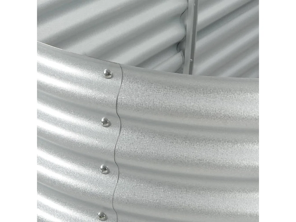 Lit surélevé de jardin 400x80x44 cm Acier galvanisé Argenté