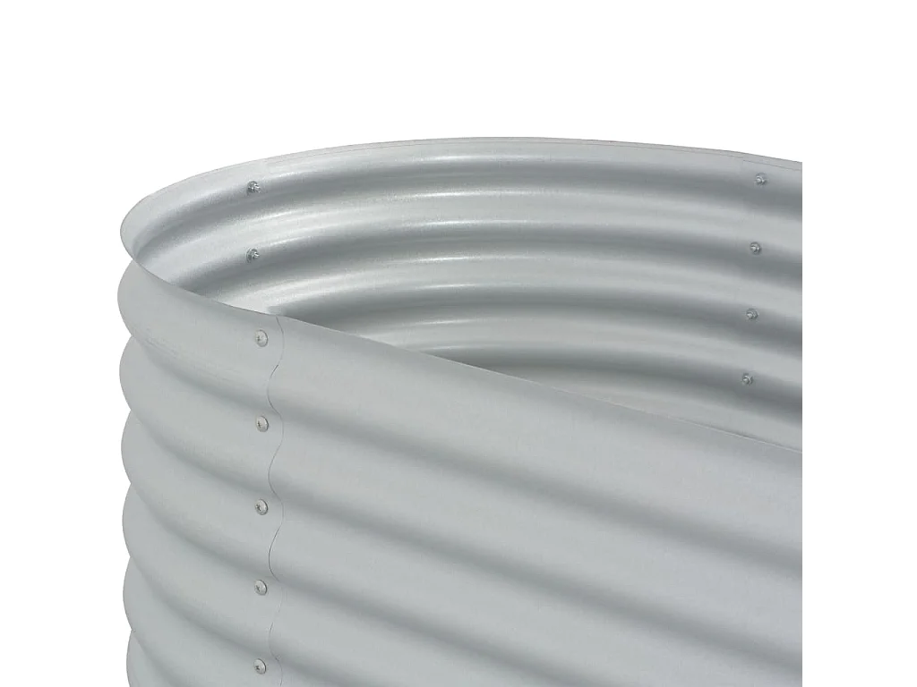 Lit surélevé de jardin 400x80x44 cm Acier galvanisé Argenté