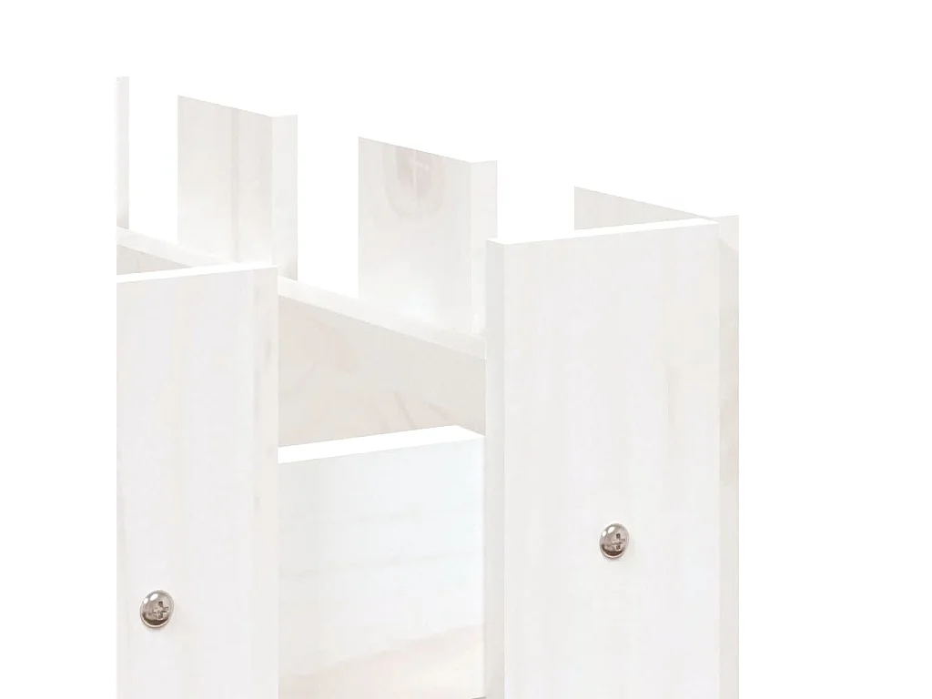 Arriate elevado jardín con valla madera pino blanco 150x50x50cm