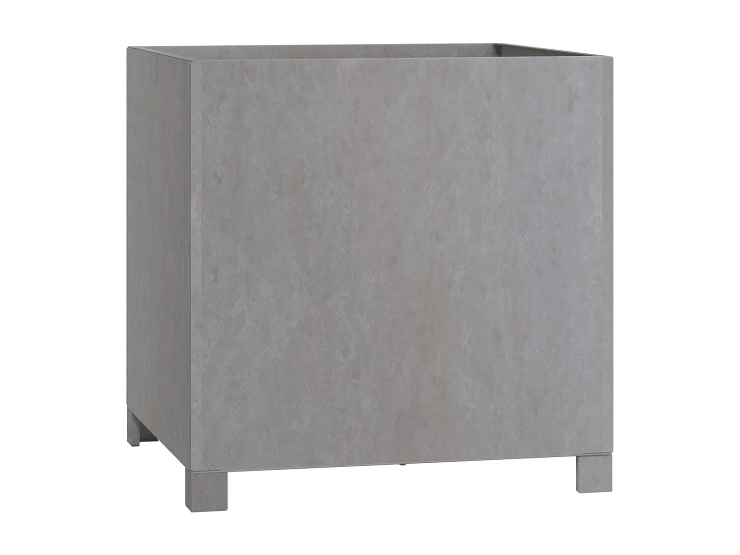 Vaso/floreira com pernas 49x47x50 cm aço corten cor enferrujado