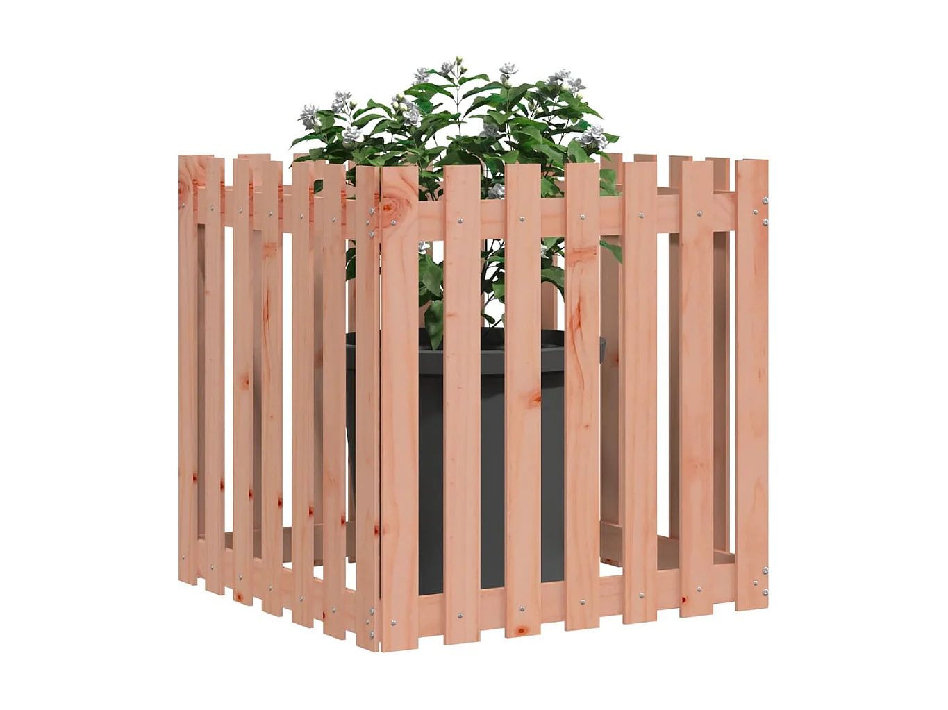 Jardinière avec design de clôture 70x70x70 cm douglas massif