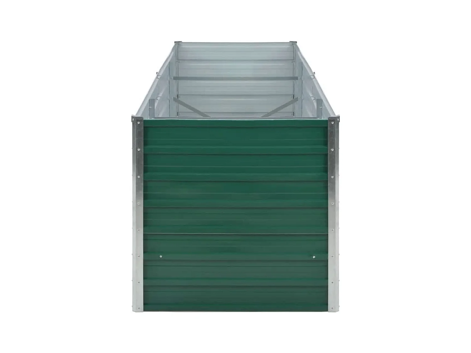 Lit surélevé de jardin Acier galvanisé 240x80x77 cm Vert