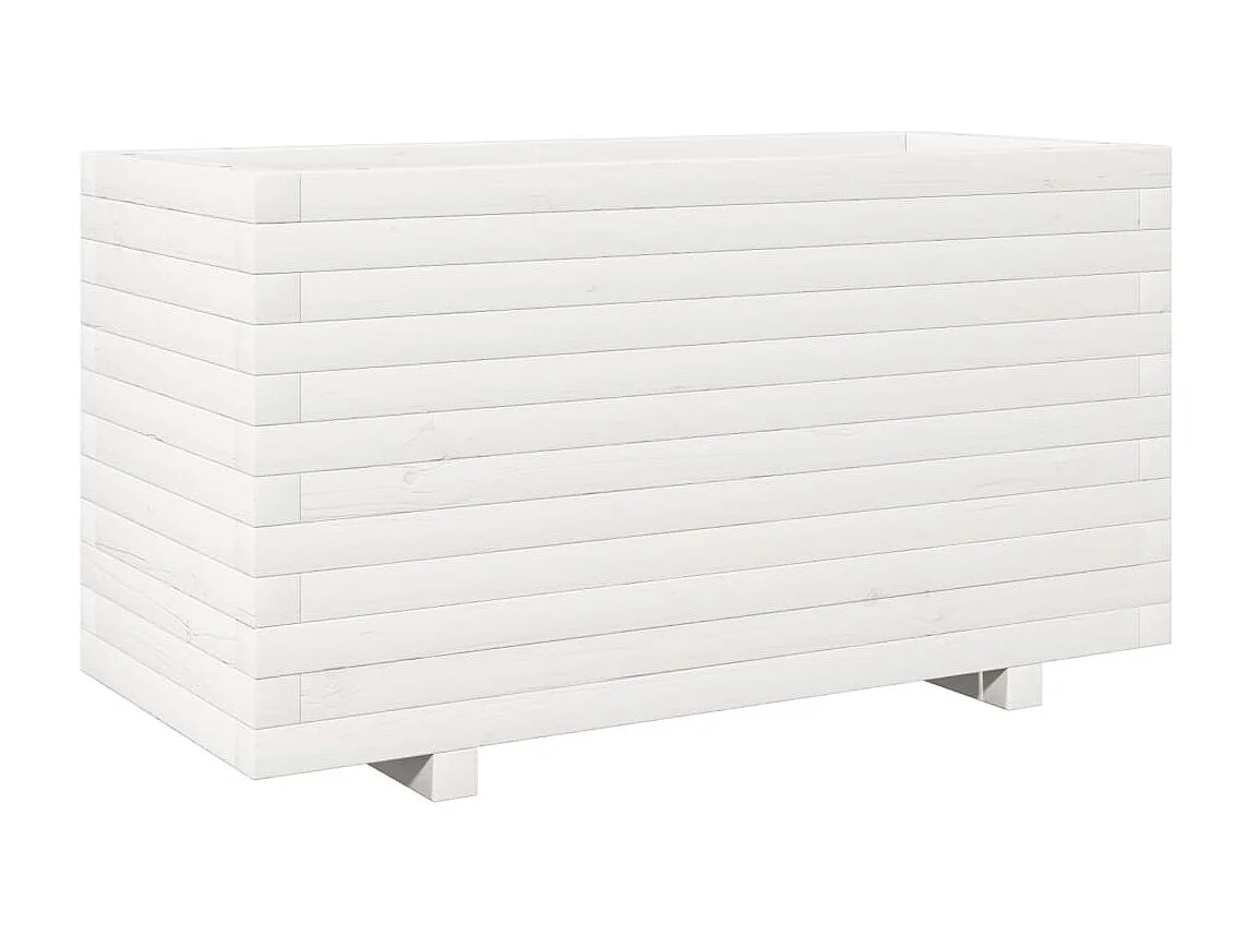 Jardinera madera maciza de pino blanco 90x40x49,5 cm