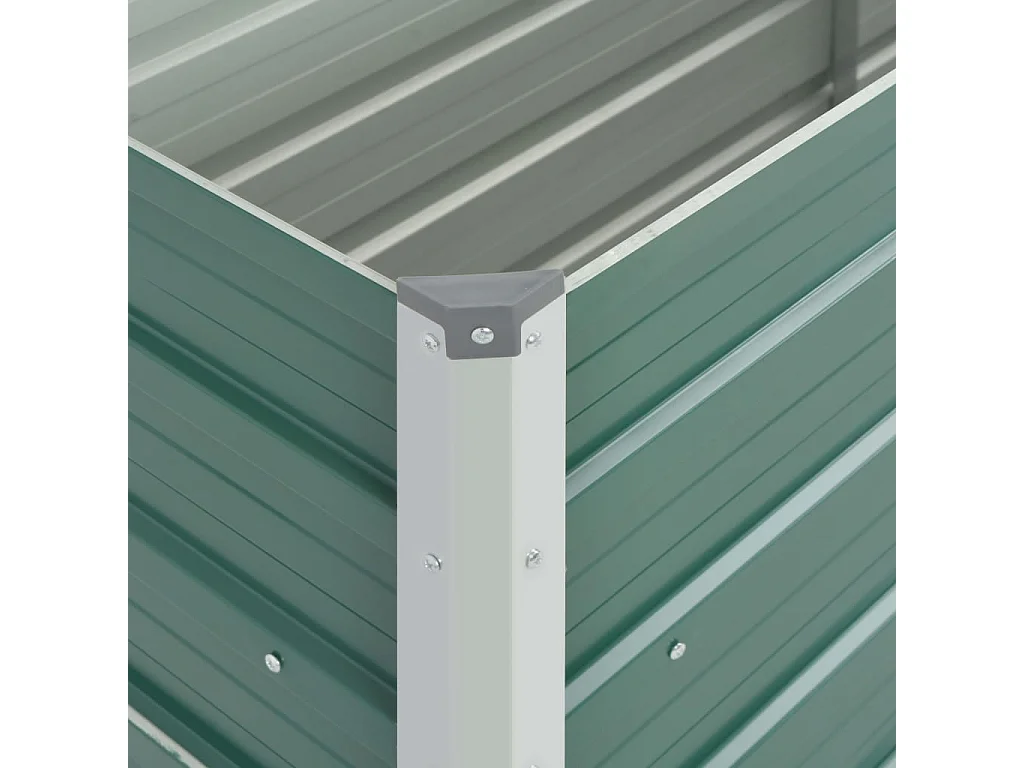 Canteiro elevado de jardim aço galvanizado 100x40x77 cm verde