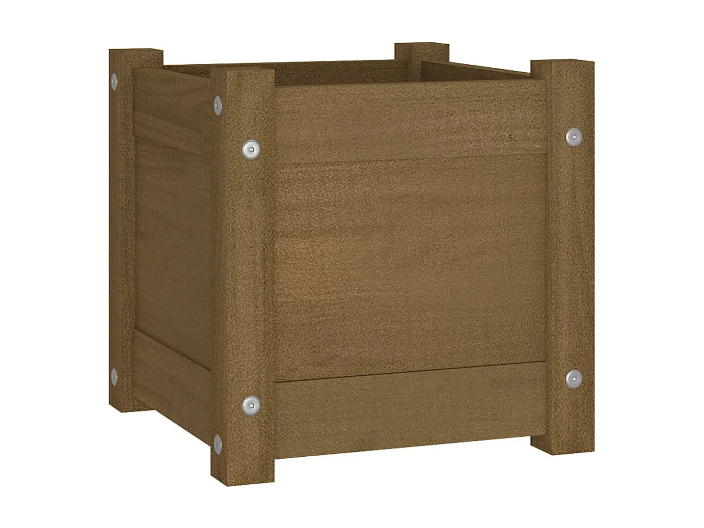 Jardinière extérieur Marron miel 31x31x31 cm Bois de pin massif