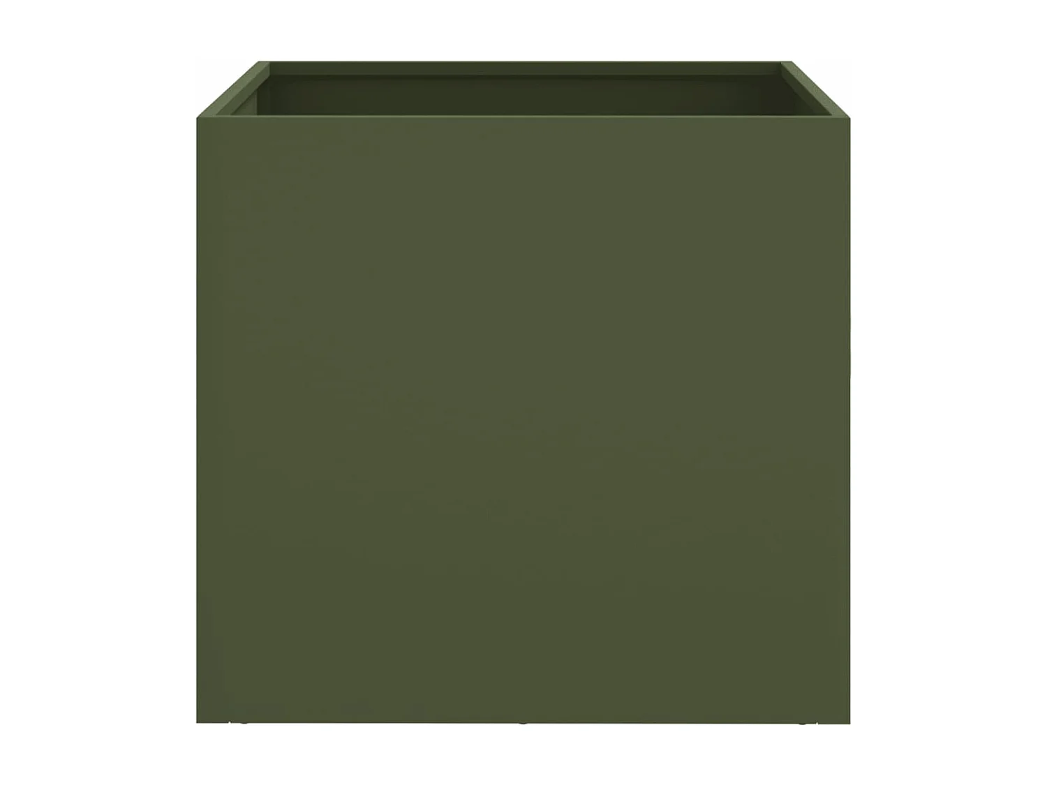 Jardinières 2 pièces vert olive 42x40x39 cm acier laminé à froid