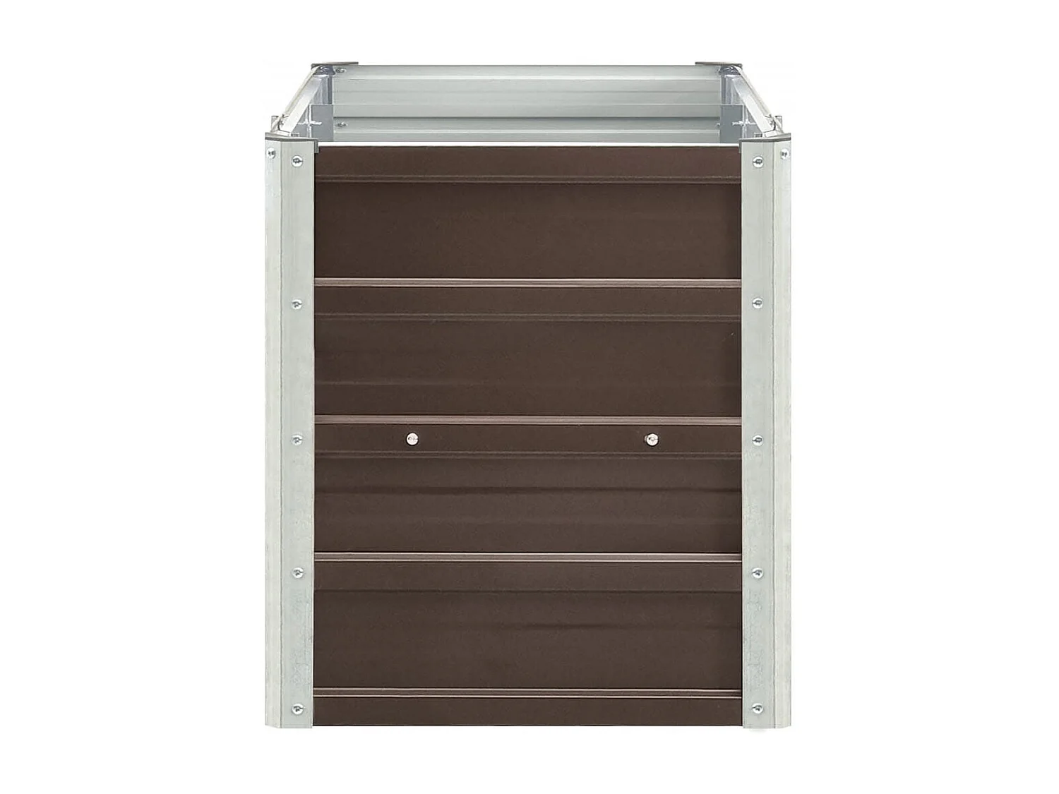 Lit surélevé de jardin Acier galvanisé 240x40x45 cm Marron