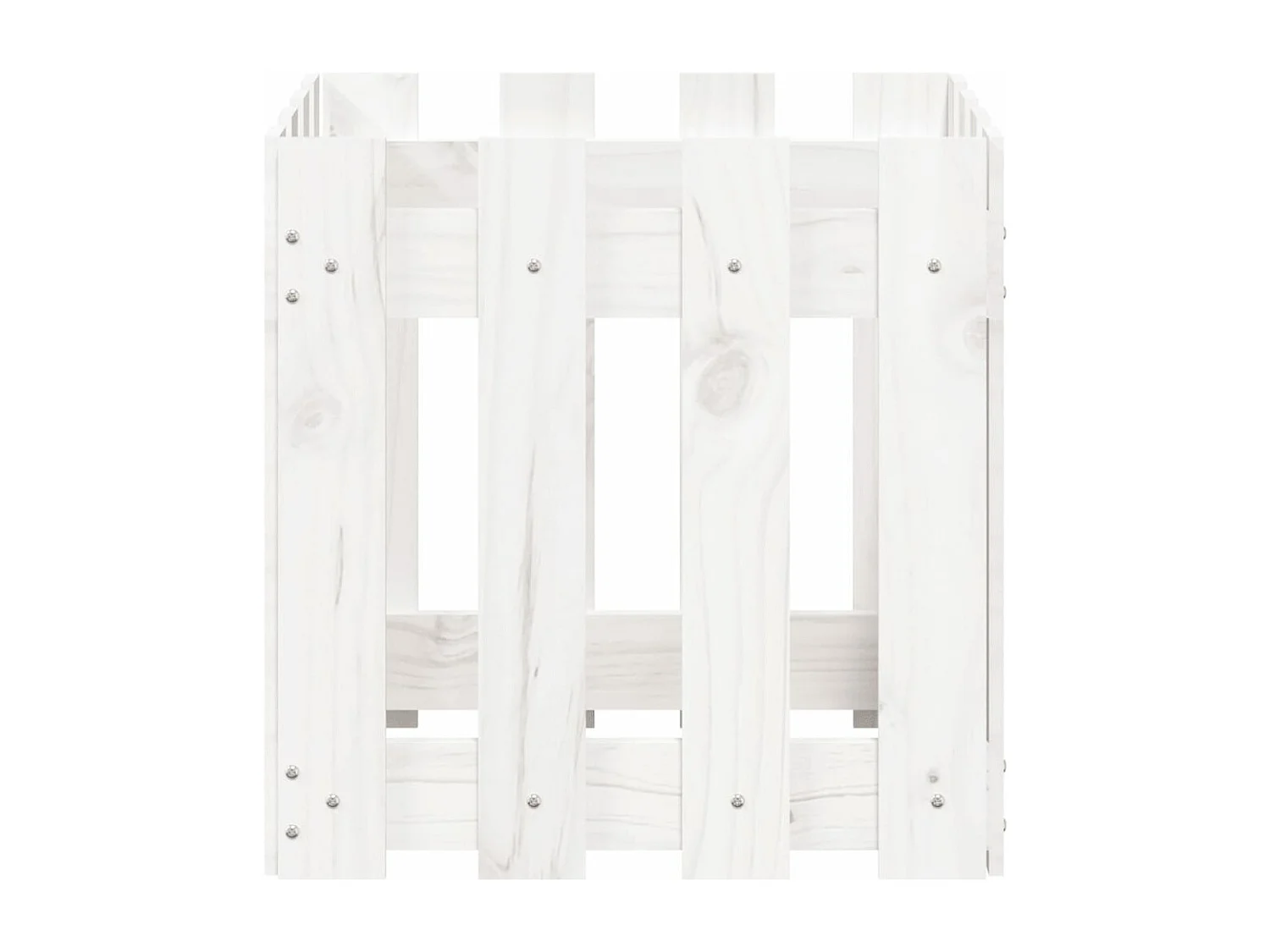 Vaso de jardim c/ design cerca 40x40x40 cm pinho maciço branco