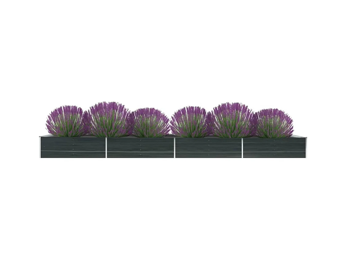 Lit surélevé de jardin Acier galvanisé 600x80x45 cm Anthracite