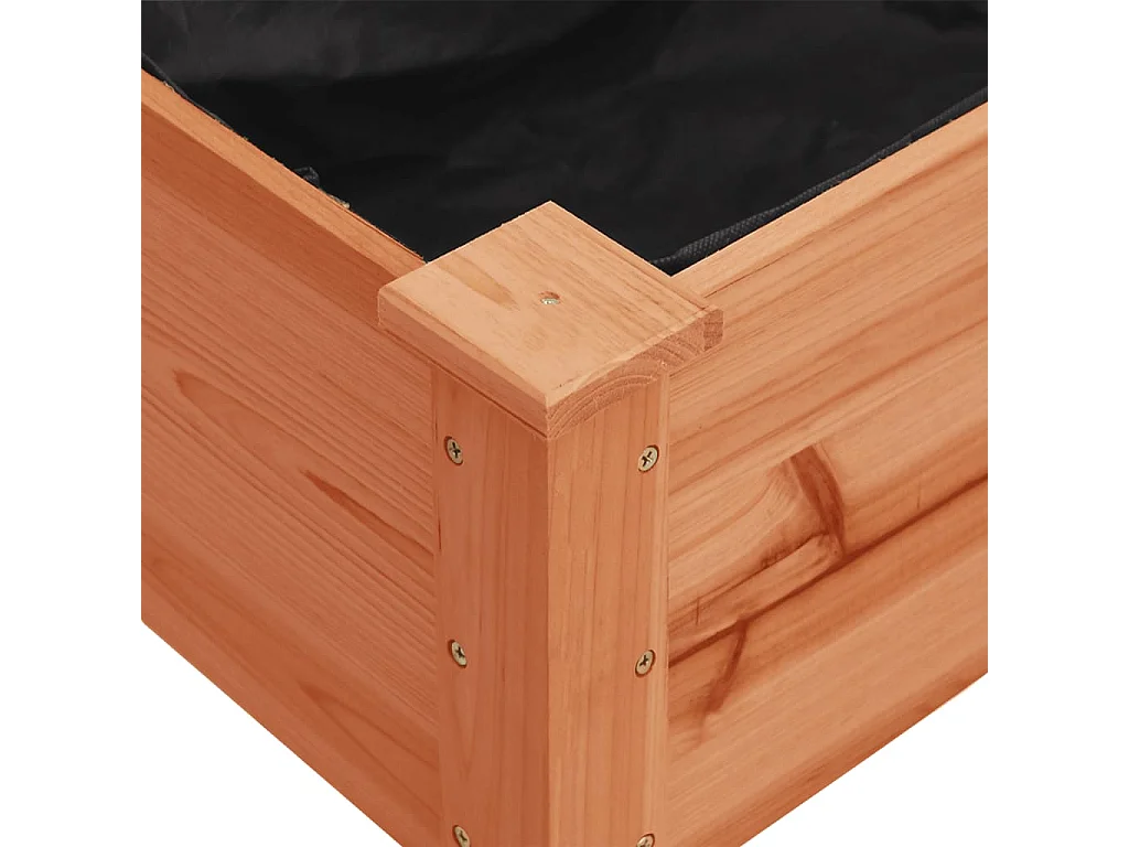 Floreira c/ forro e rodas 71x37x80 cm abeto maciço castanho