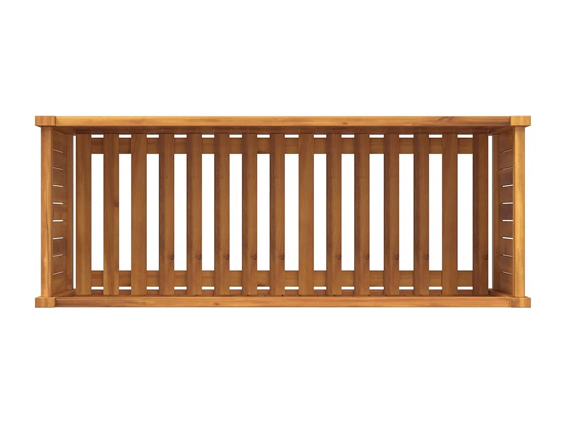 Jardinera con forro madera maciza de acacia 99,5x38x50 cm
