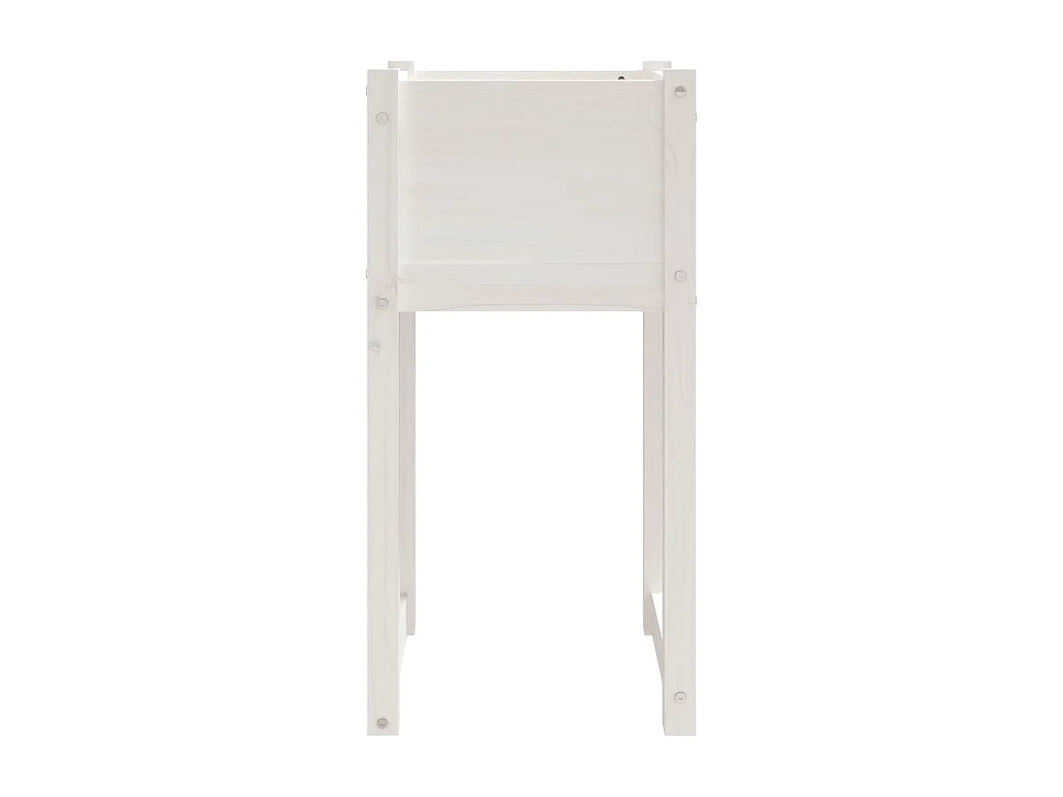 Vaso/floreira 40x40x81 cm pinho maciço branco