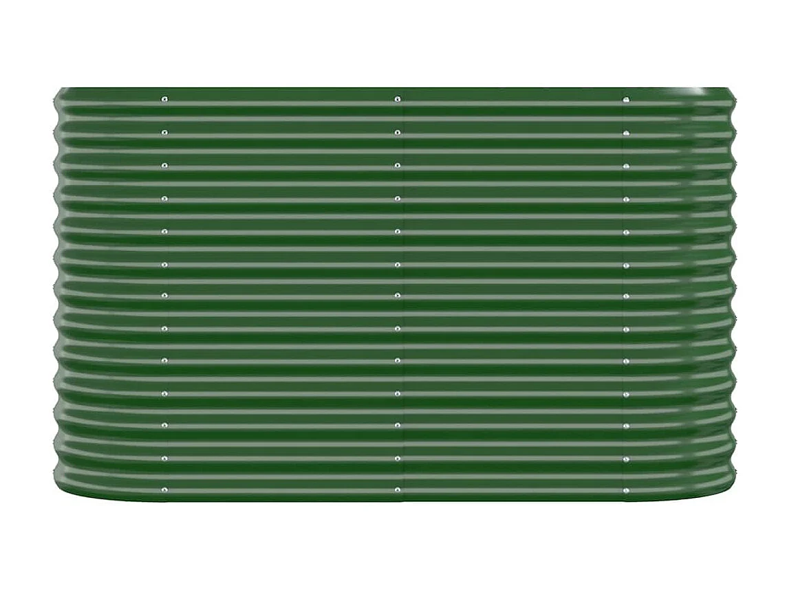 Lit surélevé de jardin Acier enduit de poudre 114x40x68 cm Vert