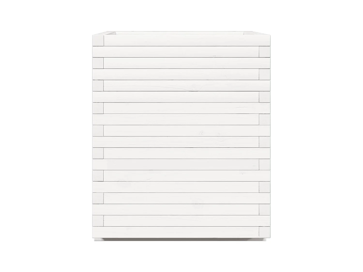 Jardinière blanc 90x60x72,5 cm bois de pin massif