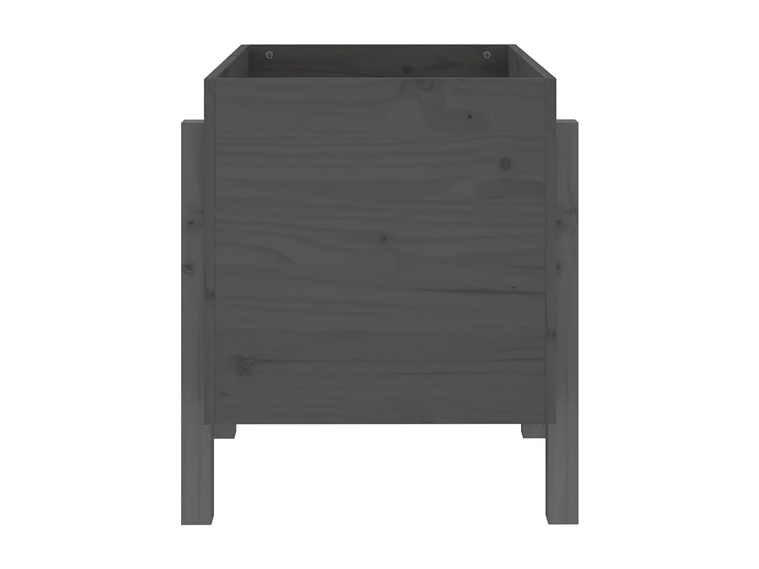 Vaso/floreira de jardim 62x50x57 cm pinho maciço cinzento