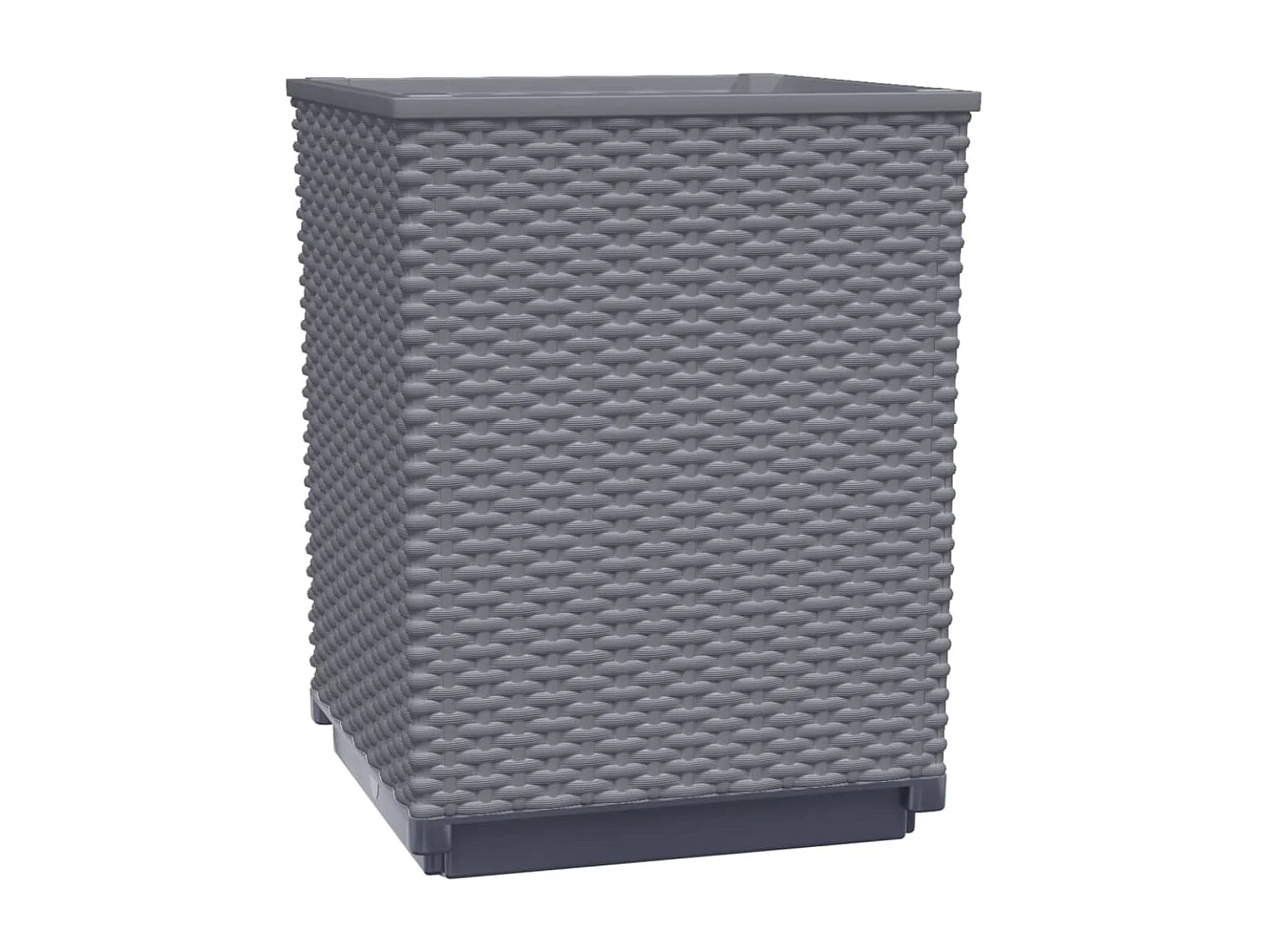 Jardinières 4 pièces gris foncé 30x30x37 cm polypropylène